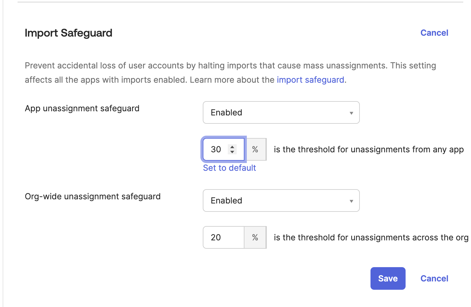 Import Safe guard