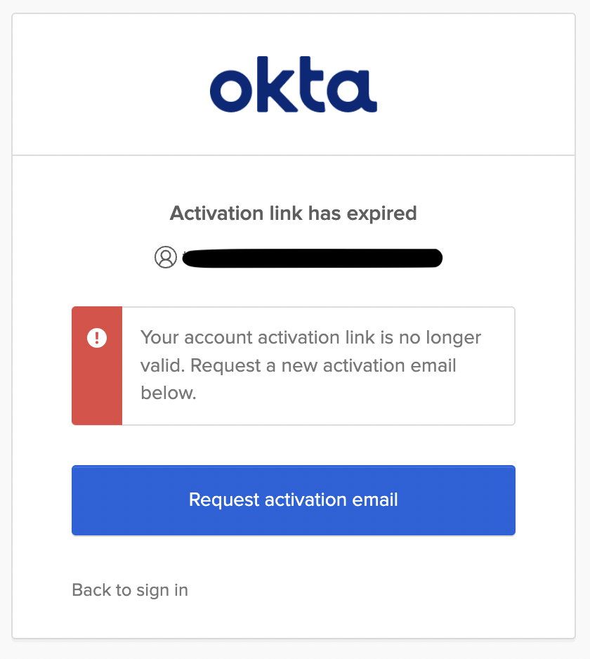 Request activation email