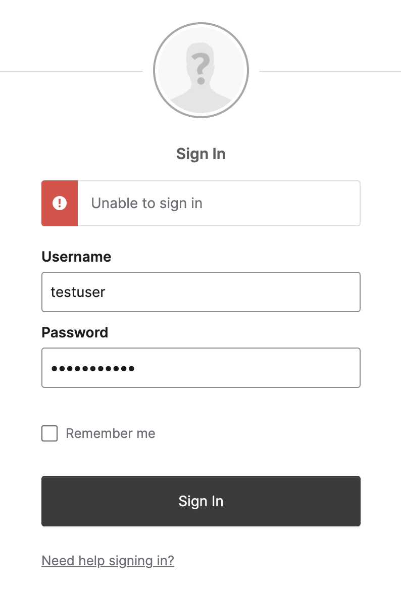 Test user