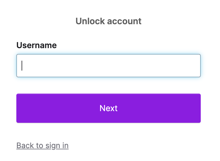 Username field