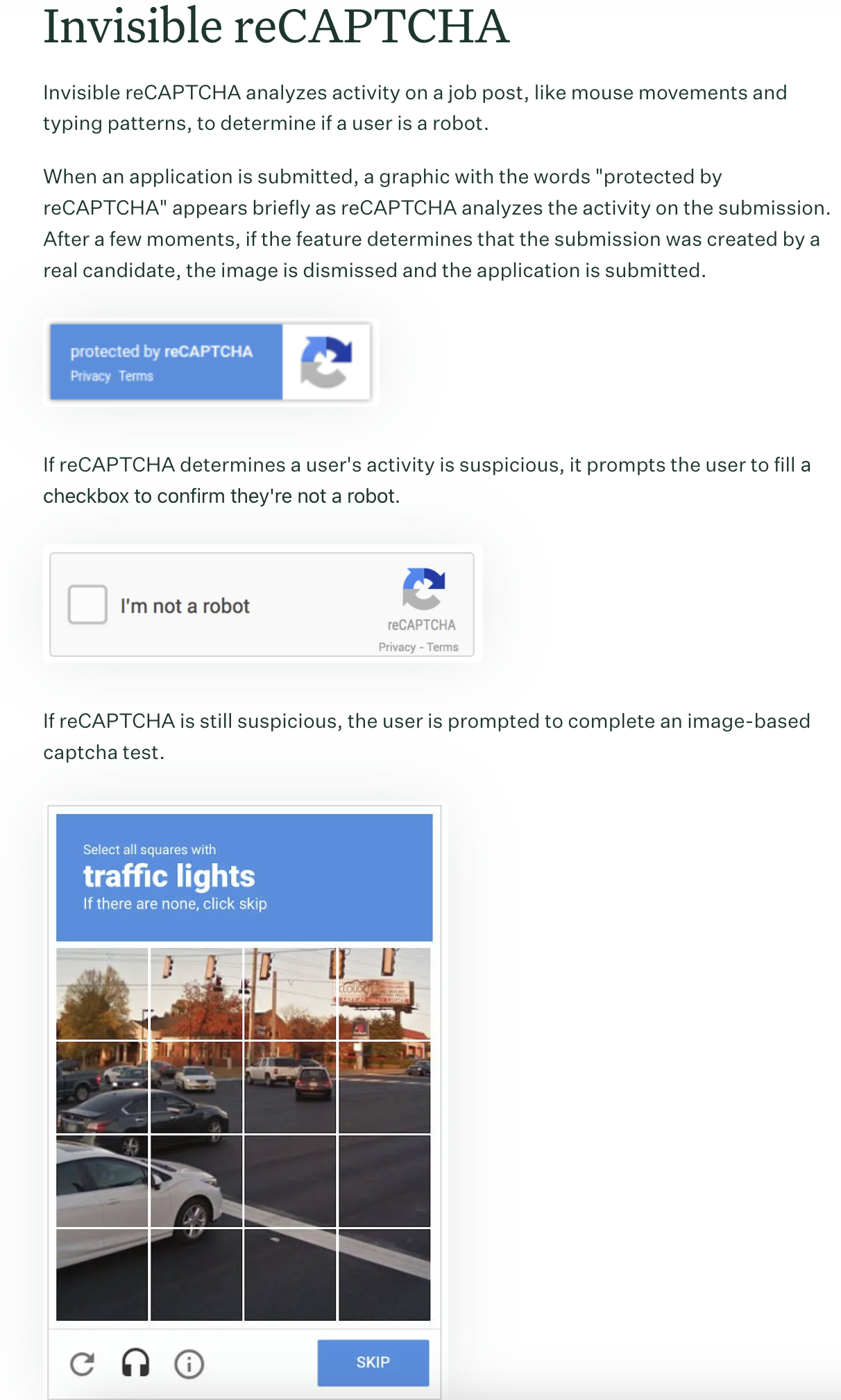 Invisible&nbsp;reCAPTCHA