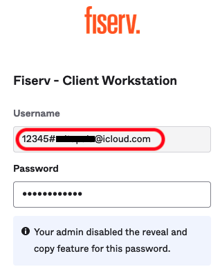 fiserv username