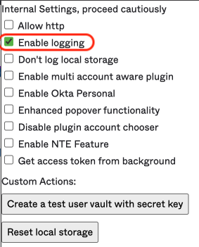 Enable logging
