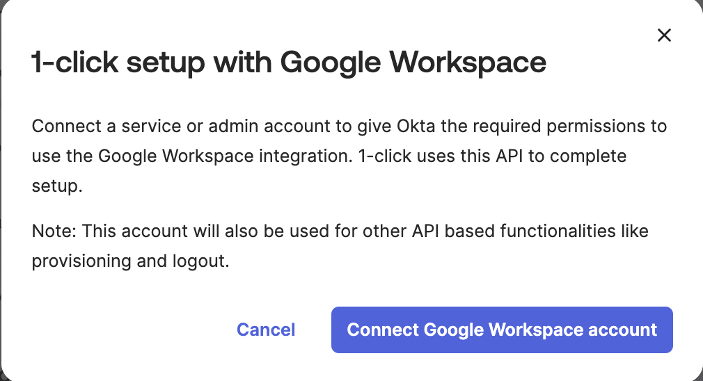 1-click setup button