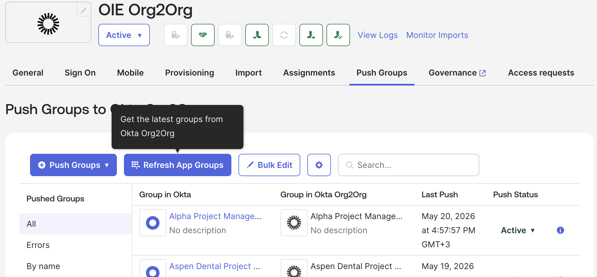 Refresh App Groups