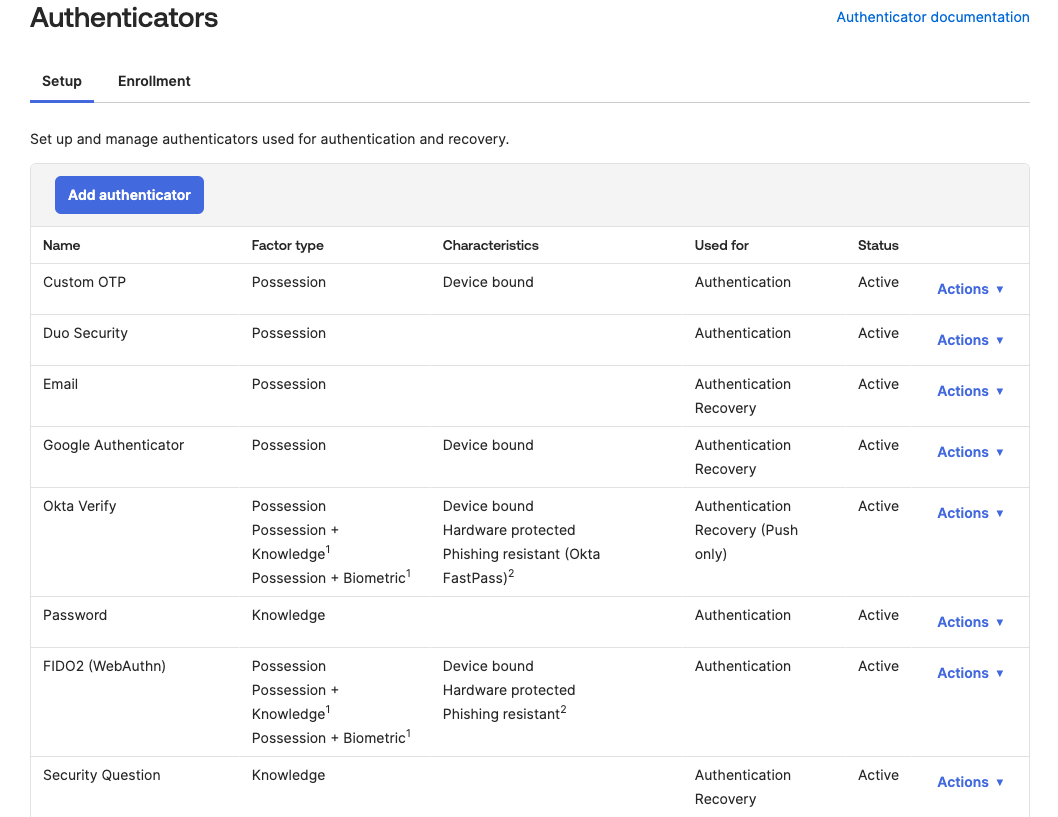 okachidese様　確認用 Oktaエラー「Authenticator操作は許可されていません」
