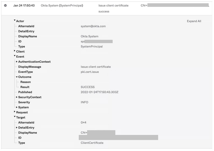 System logs