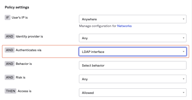 Policy Settings