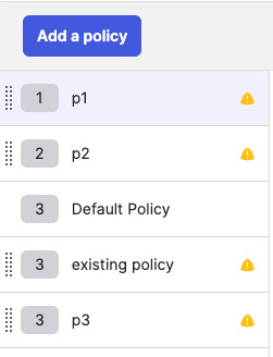 policies with the same priority