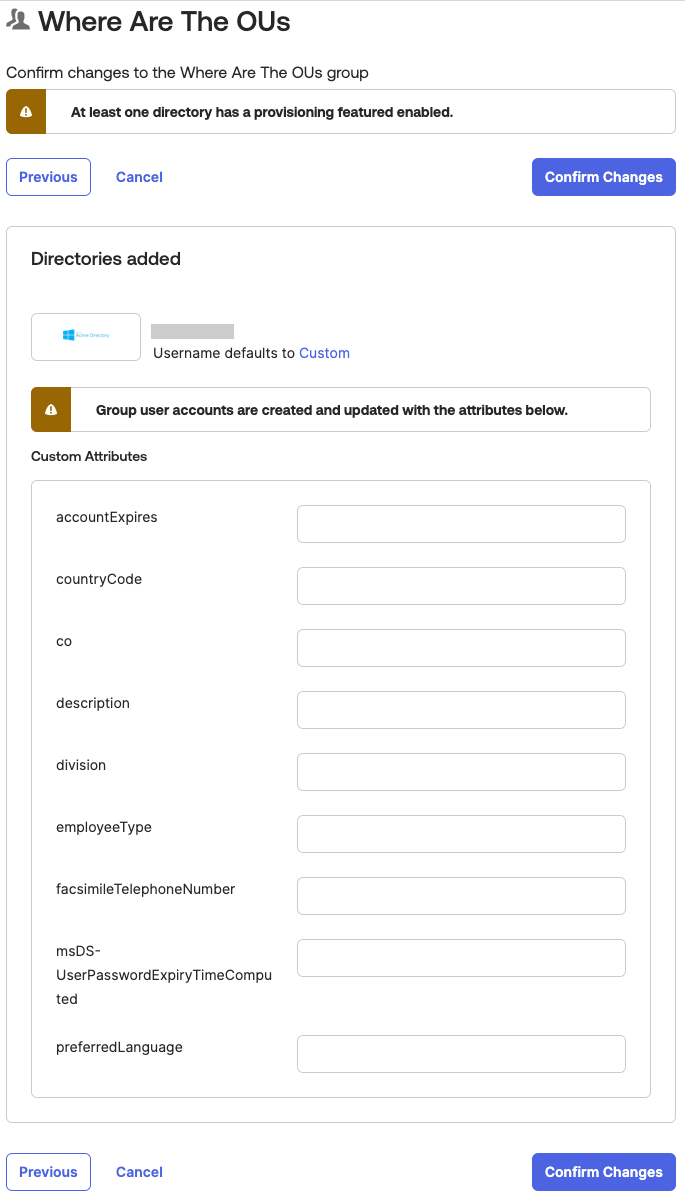 Directories added