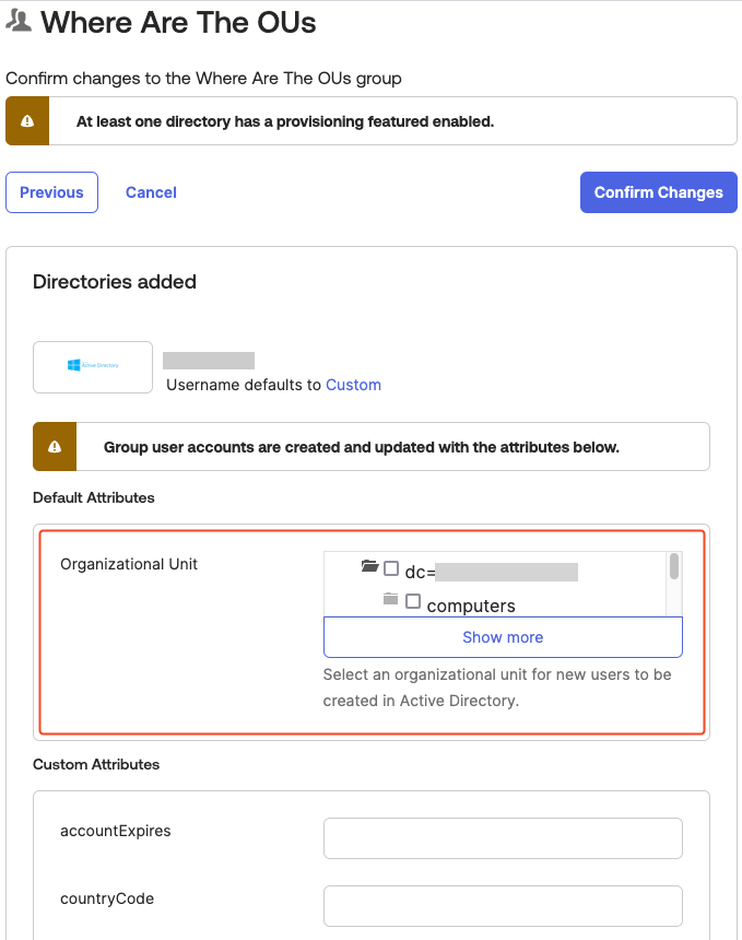 Organizational Units