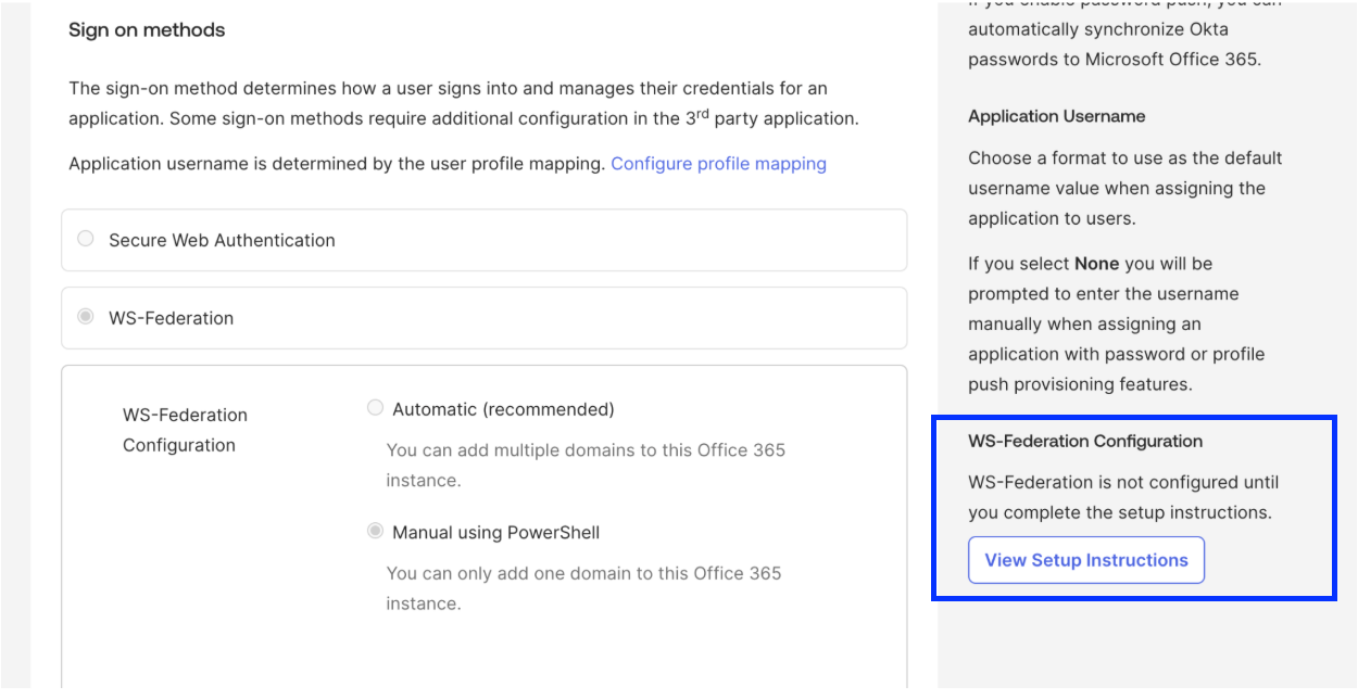 View setup instructions