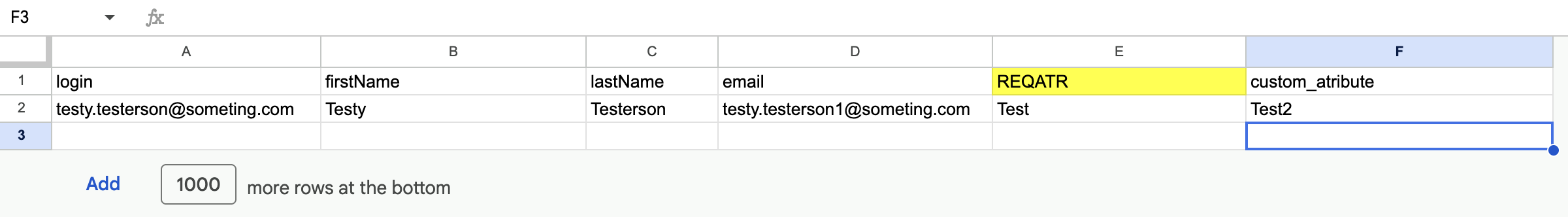 CSV Example