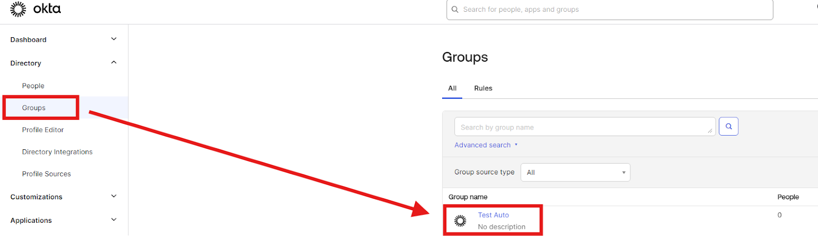 search for group