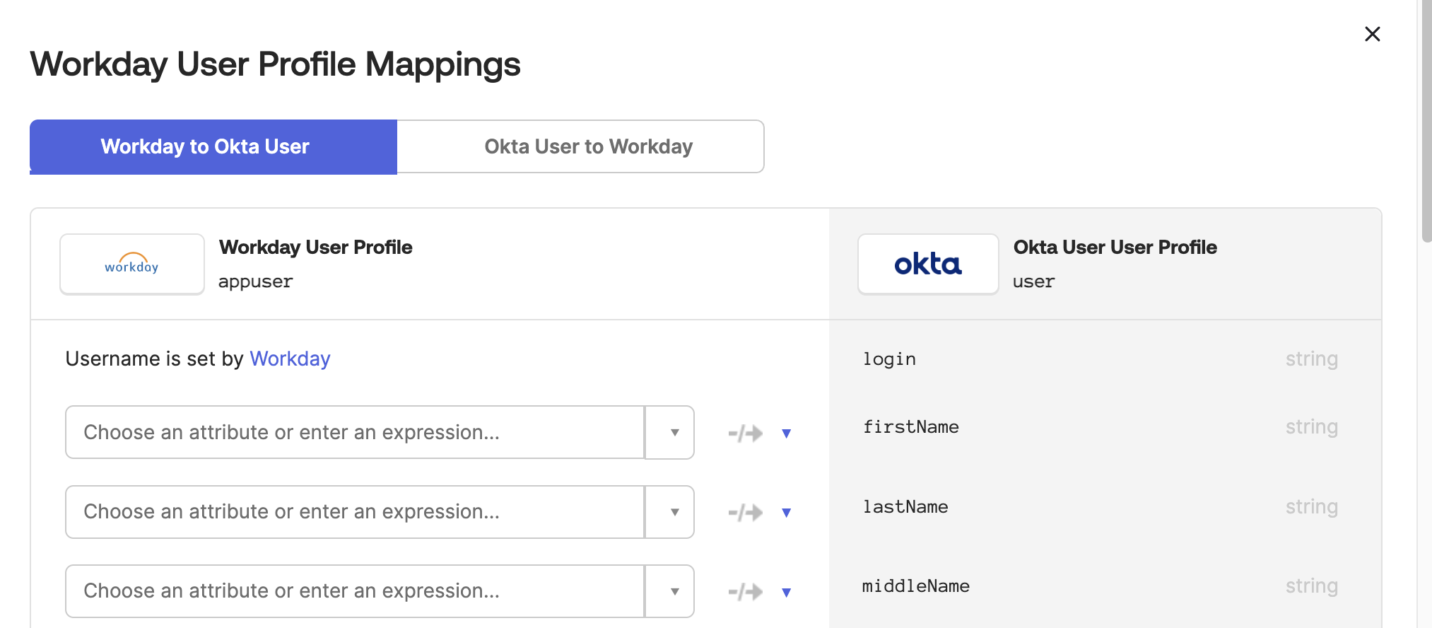 Profile mappings