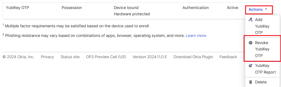 Revoke Yubikey
