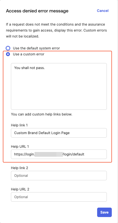 Custom Error