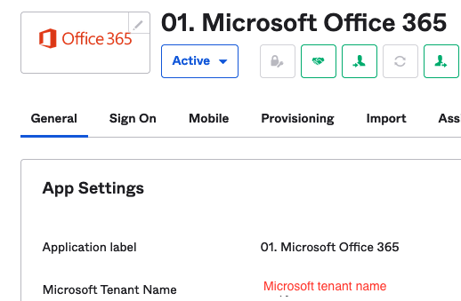 General settings