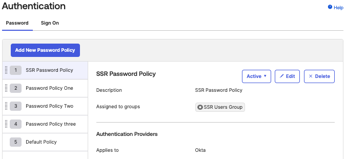 Password Policy