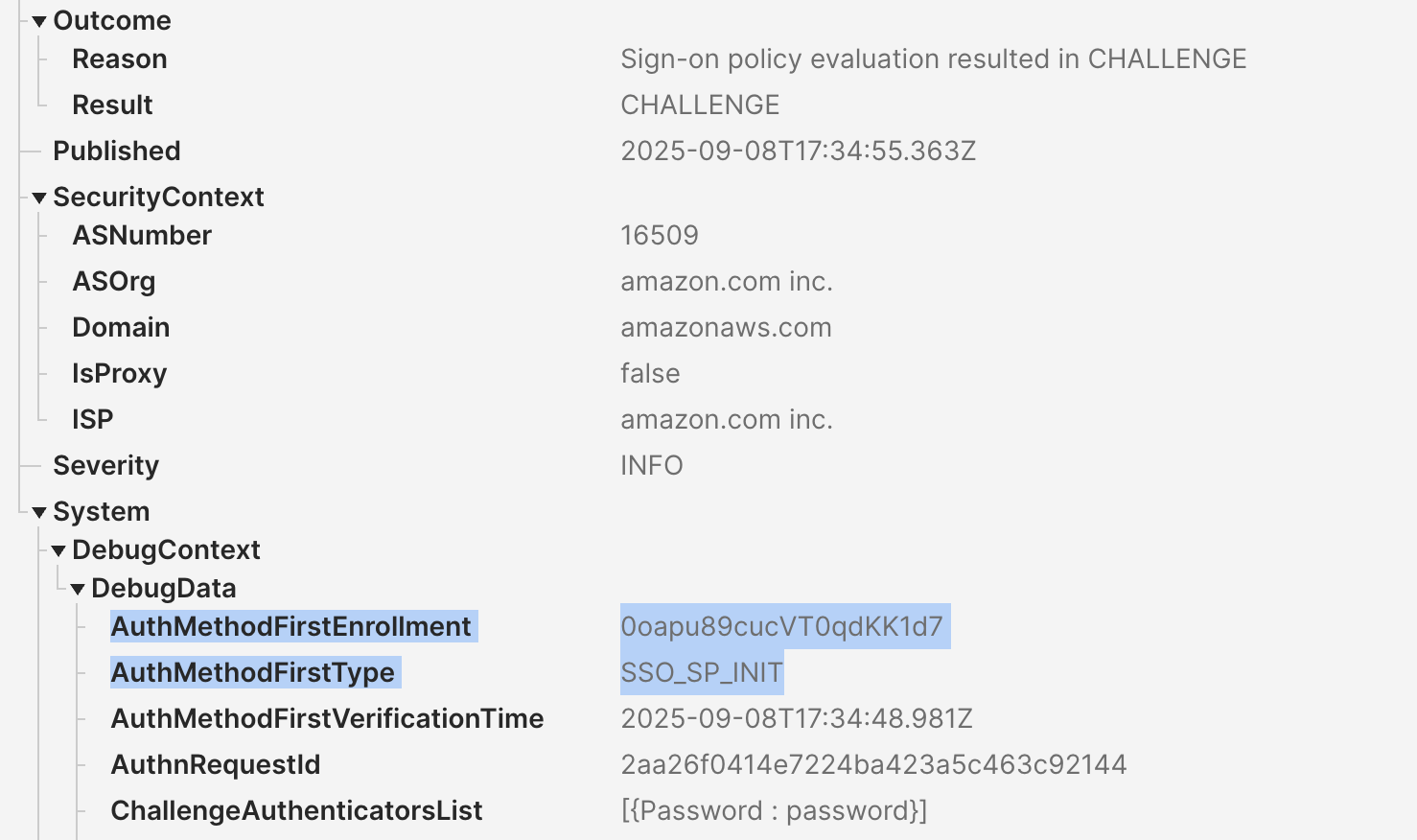 SysLog for Policy evaluation