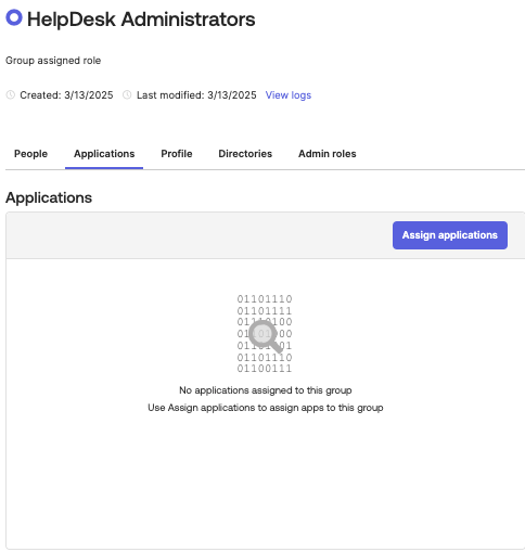 Applications assigned