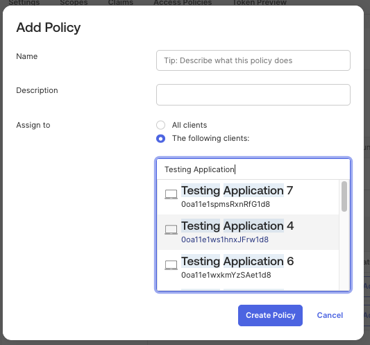 Add Policy