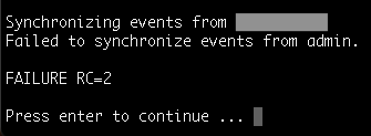 Sync error