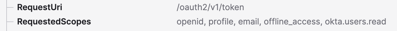 refresh token requested scopes