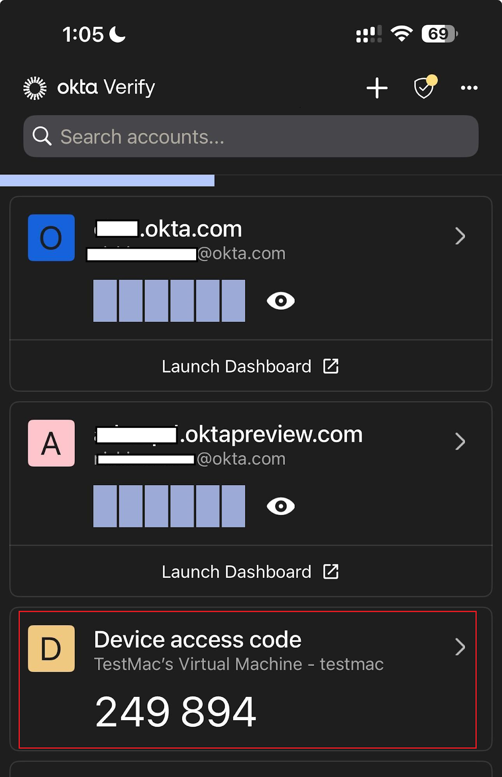Okta Verify code failures