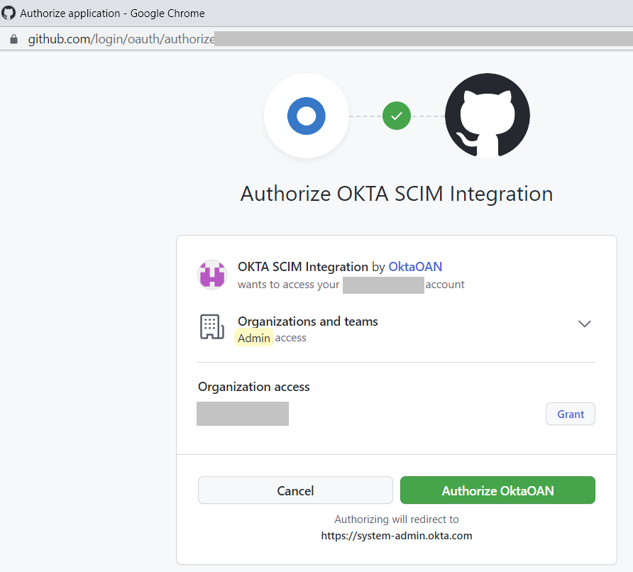 Authorize OKTA SCIM Integration