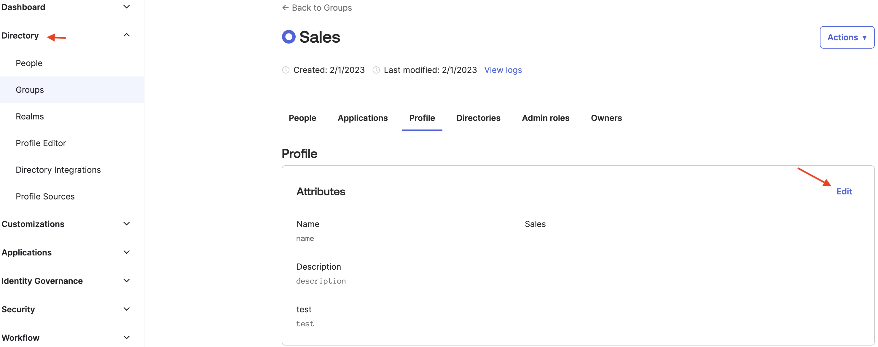 Okta group