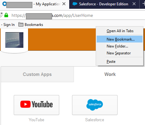 Create bookmark