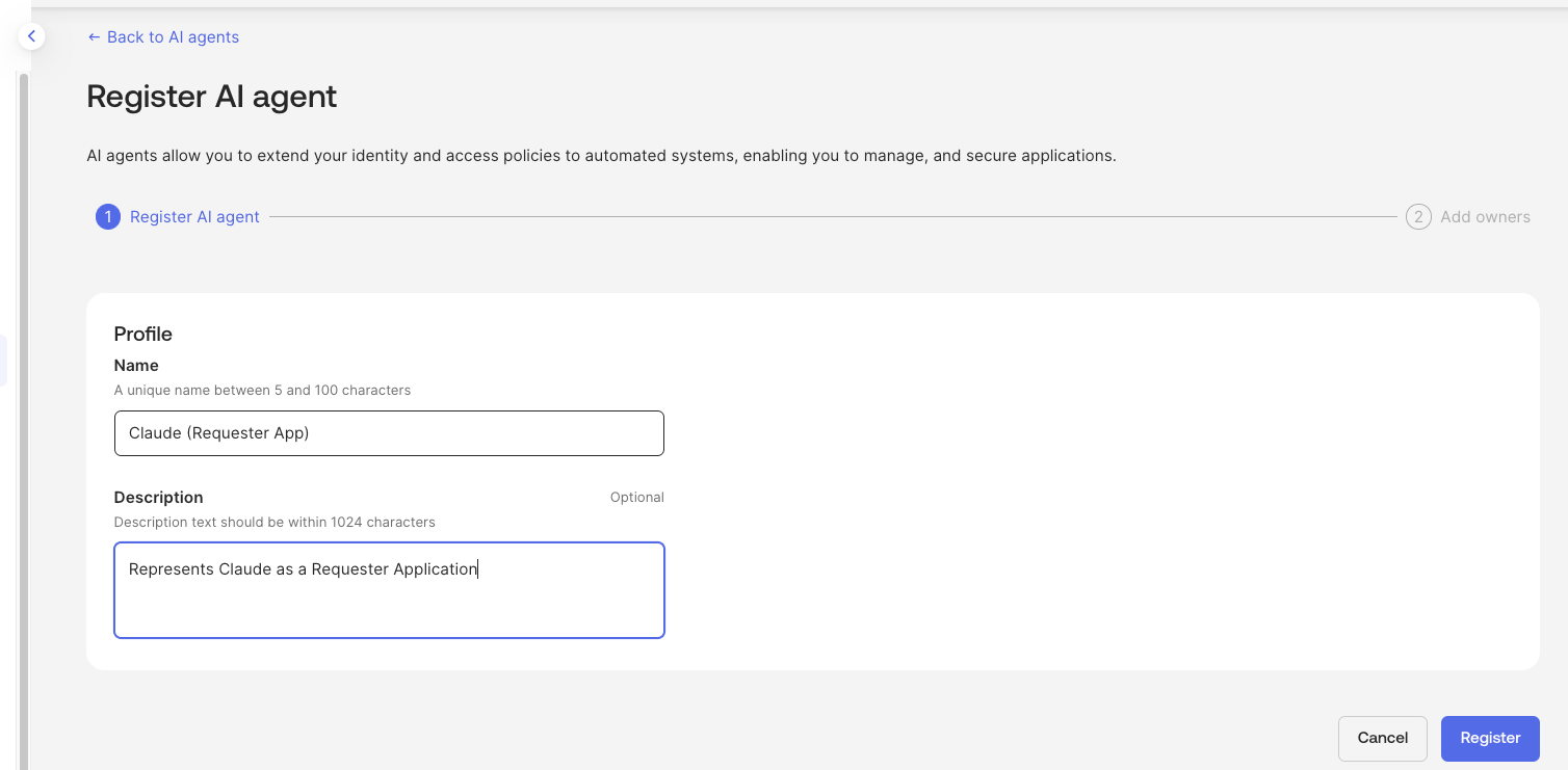 Register Ai agent