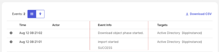 Additional System Log events showing no timestamp-based changes