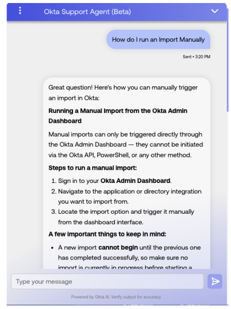Okta Support Agent