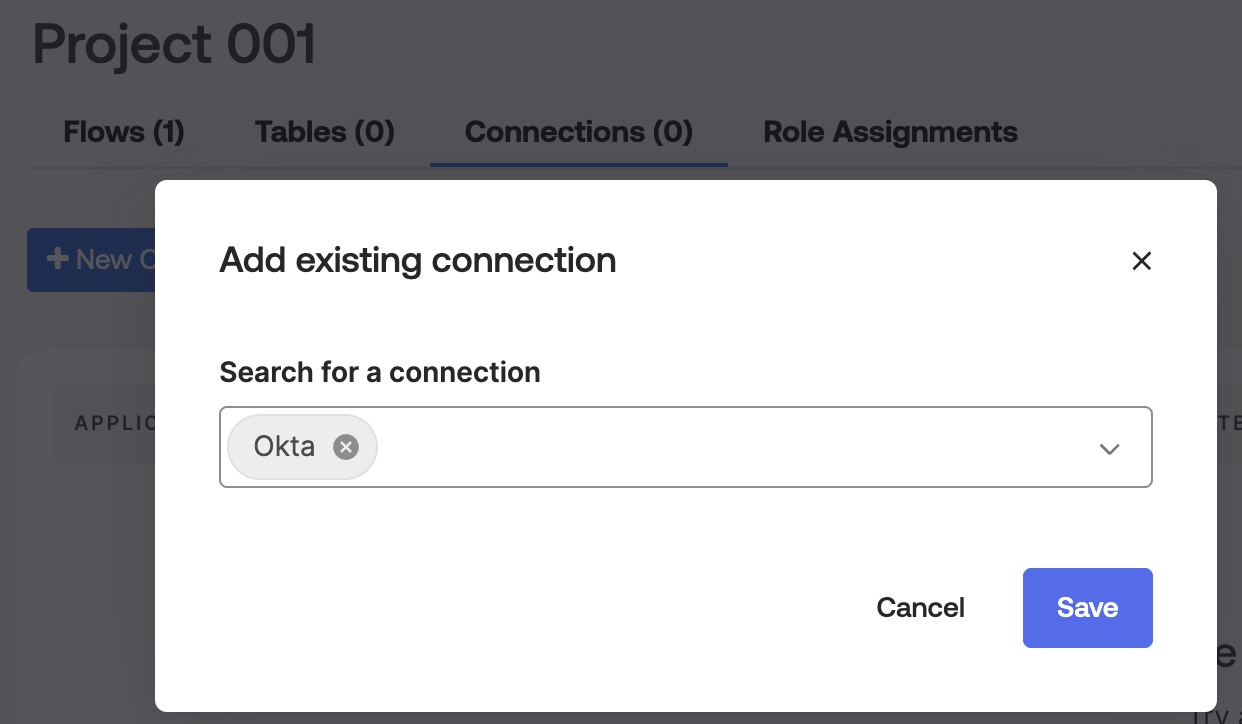 Adding a connection to a folder