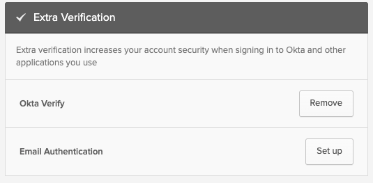 Extra Verification