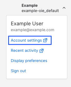 Account settings