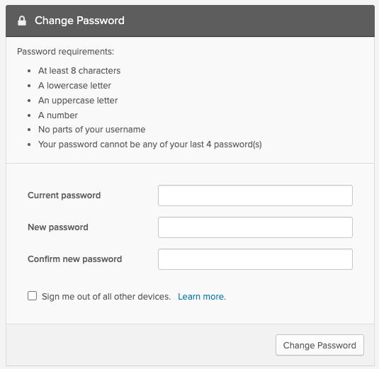 Change Password