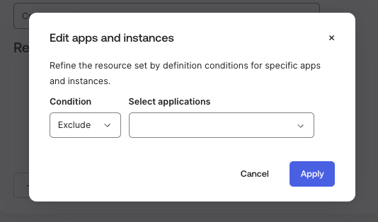 Edit apps and instances