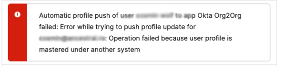 Error message