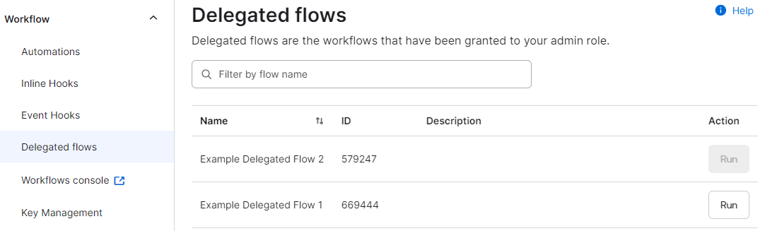 Run Delegated Flows