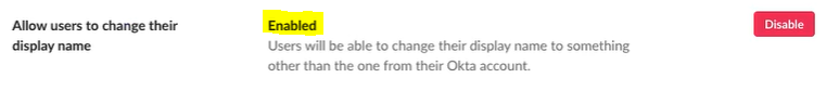 Slack display name setting