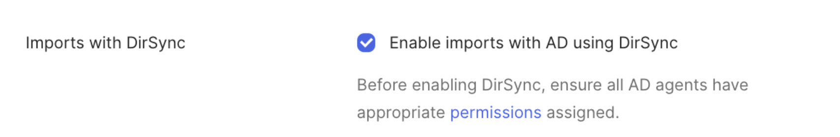 Imports with DirSync