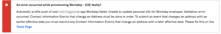 Workday error