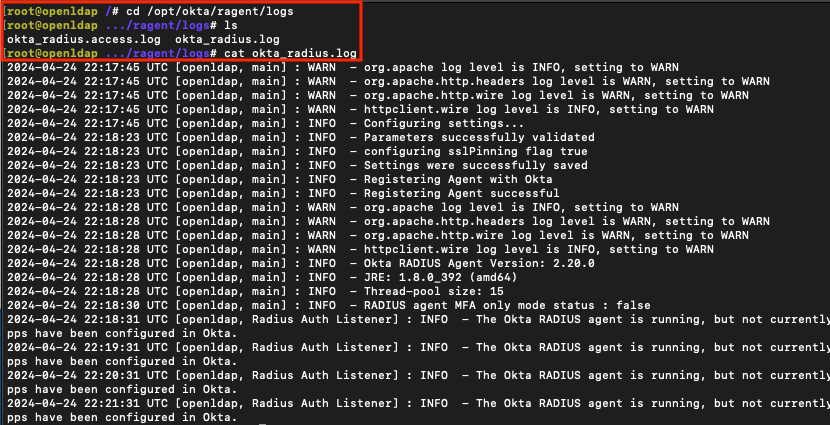 Linux - RADIUS logs