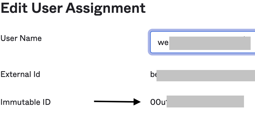 Edit User Assignment