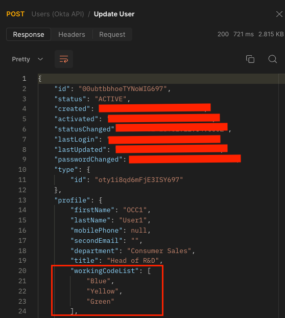 API Response
