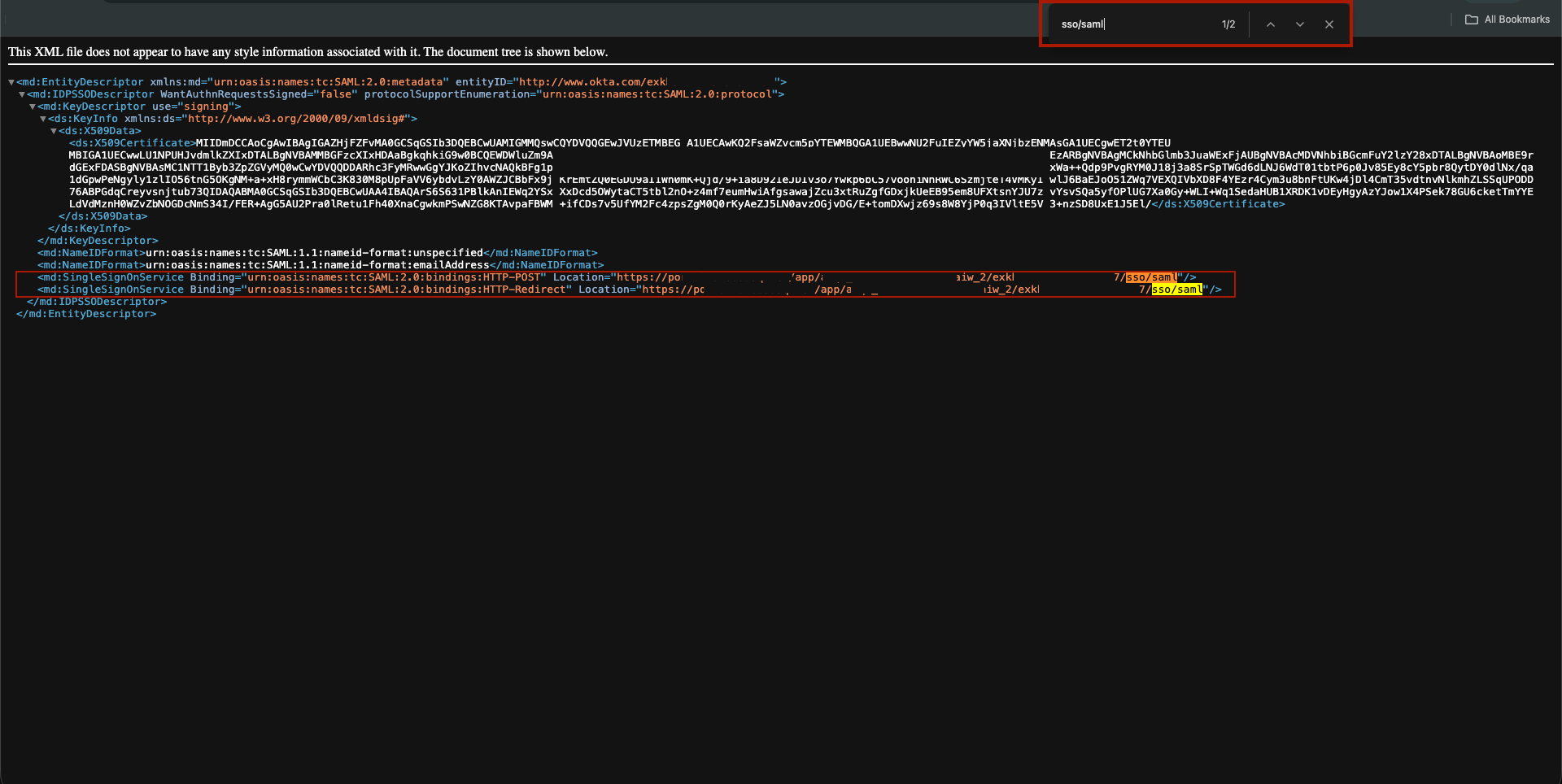 Metadata URL