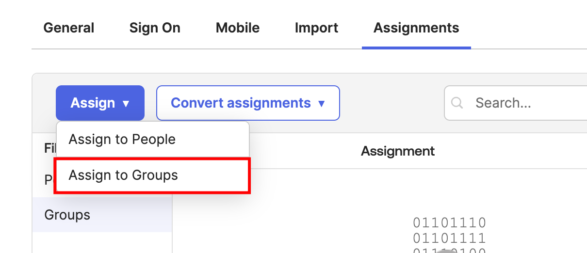 assign to group